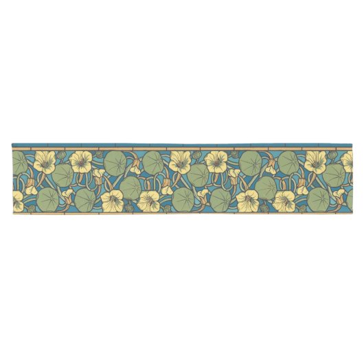 Blume Nouveau Pattern Kurzer Tischläufer (Horizontal)