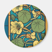Blume Nouveau Pattern Magnet (Vorne)