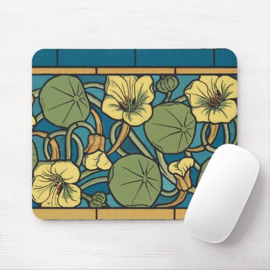 Blume Nouveau Pattern Mousepad (Mit Mouse)