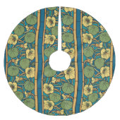 Blume Nouveau Pattern Polyester Weihnachtsbaumdecke (Vorderseite)