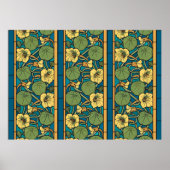 Blume Nouveau Pattern Poster (Vorne)