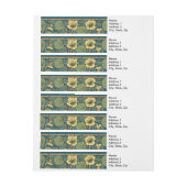 Blume Nouveau Pattern Rundum-Adressaufkleber (Bogen)