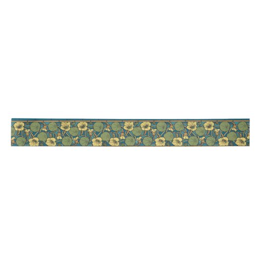 Blume Nouveau Pattern Satinband (Vorderseite)