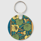 Blume Nouveau Pattern Schlüsselanhänger (Vorderseite)
