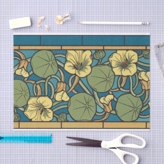 Blume Nouveau Pattern Seidenpapier (Handwerk)