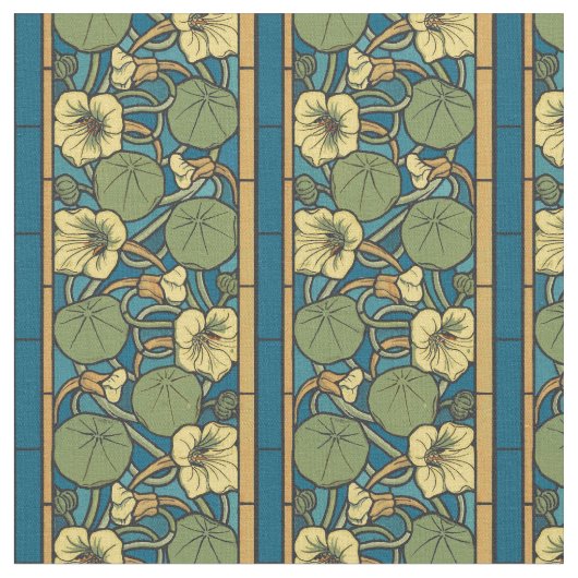 Blume Nouveau Pattern Stoff (Nahaufnahme)