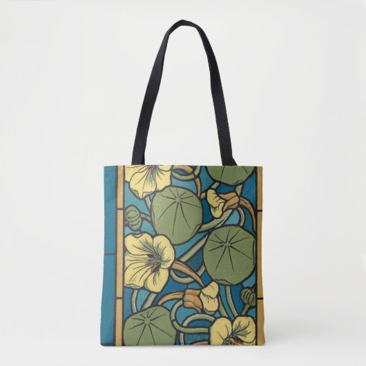 Blume Nouveau Pattern Tasche (Vorderseite)