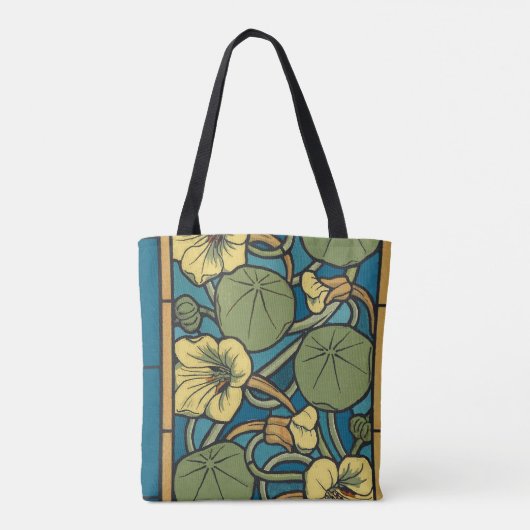 Blume Nouveau Pattern Tasche (Rückseite)