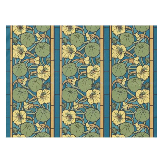 Blume Nouveau Pattern Tischdecke (Vorderseite (Horizontal))