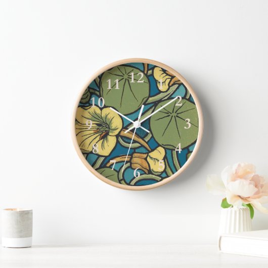 Blume Nouveau Pattern Uhr (Zuhause)