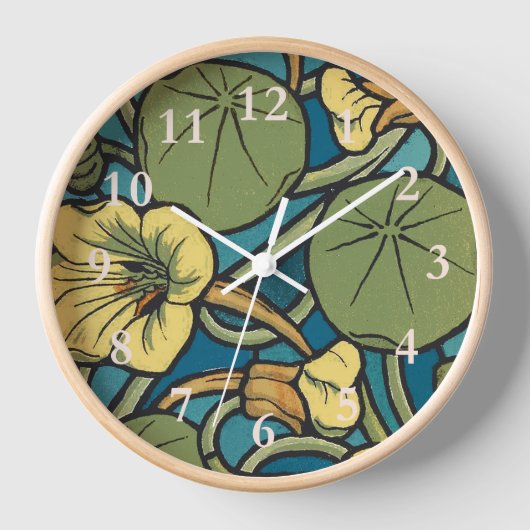 Blume Nouveau Pattern Uhr (Vorderseite)