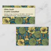 Blume Nouveau Pattern Visitenkarte (Vorne/Hinten)