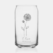 Blume November Chrysanthe Bridesmaid Dosenglas (Vorderseite)