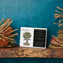 Blume NOVEMBER Geburtstag Chrysanthemum Fotoplatte