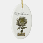 Blume NOVEMBER Geburtstag Chrysanthemum Keramik Ornament (Rechts)