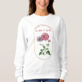 Blume November Geburtstag Chrysanthemum Sweatshirt (Vorderseite)