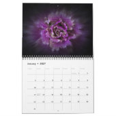 Blume Nr. 42 Farbflussversion im Hintergrund Kalender (Jan 2027)