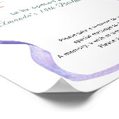 Blume Nummer Kapsel 1. Geburtstag Poster (Ecke)