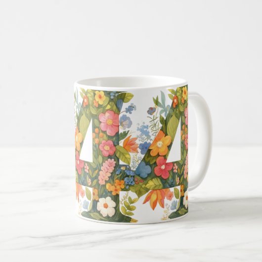 Blume Nummer vier Kaffeetasse (VorderseiteRechts)