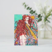 "Blume Nymph" Postkarte (Stehend Vorderseite)