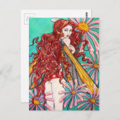 "Blume Nymph" Postkarte (Vorne/Hinten)