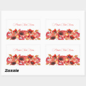 Blume-, Obst- und Beerenfutteraufkleber Rechteckiger Aufkleber (Blatt)