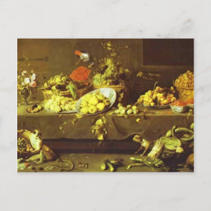 Blume, Obst und Gemüse von Frans Snyders Postkarte