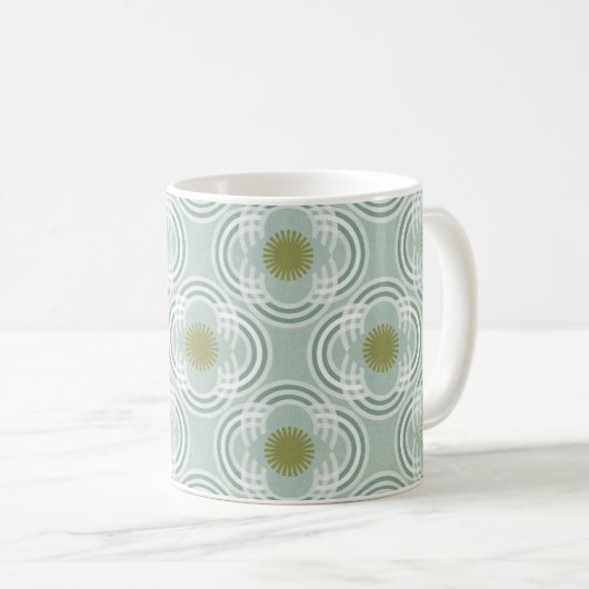 Blume oder Augen - neutral grün Kaffeetasse (VorderseiteRechts)
