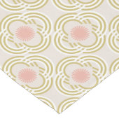 Blume oder Augen - neutrales Gold und rosa Großer Tischläufer (Ecke)