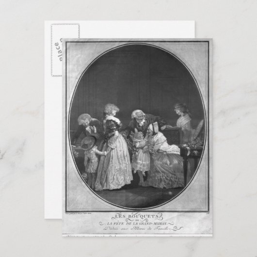 Blume oder Feiern von Großmutter Postkarte (Vorne/Hinten)