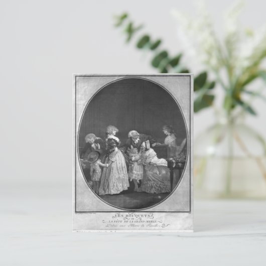 Blume oder Feiern von Großmutter Postkarte (Stehend Vorderseite)