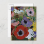 Blume Odilon Redon Große grüne Vase CC0061 Postkarte (Vorne/Hinten)