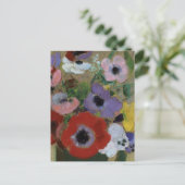 Blume Odilon Redon Große grüne Vase CC0061 Postkarte (Stehend Vorderseite)