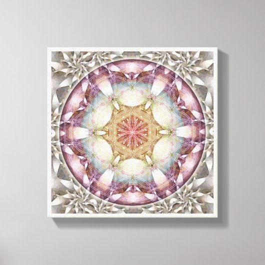 Blume of Life Mandala 13 Wrapped Canvas Print Leinwanddruck (Vorderseite)