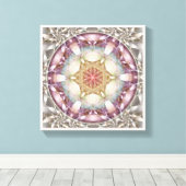 Blume of Life Mandala 13 Wrapped Canvas Print Leinwanddruck (Insitu (Holzboden))
