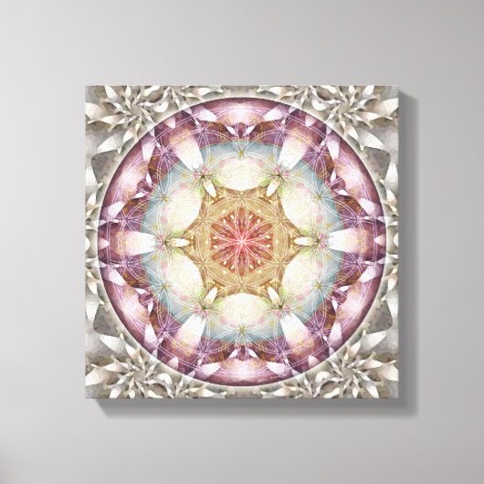 Blume of Life Mandala 13 Wrapped Canvas Print Leinwanddruck (Vorderseite)