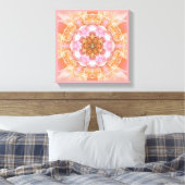 Blume of Life Mandala 18 Wrapped Canvas Print Leinwanddruck (Insitu (Schlafzimmer))