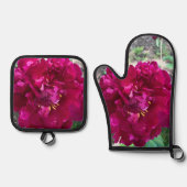 Blume Ofenhandschuh & Topflappen-Set (Vorderseite)