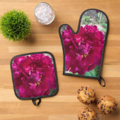 Blume Ofenhandschuh & Topflappen-Set (Oben Unten)