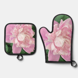 Blume Ofenhandschuh & Topflappen-Set