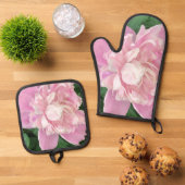 Blume Ofenhandschuh & Topflappen-Set (Oben Unten)