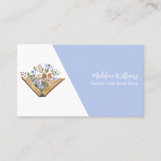 Blume öffnen Buchladen Visitenkarte (Vorderseite)