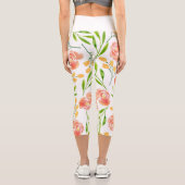Blume Ohrringe Capri Leggings (Rückseite)