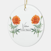 Blume Oktober Marigold Keramik Ornament (Links)