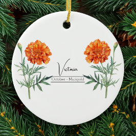 Blume Oktober Marigold Keramik Ornament