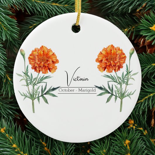 Blume Oktober Marigold Keramik Ornament