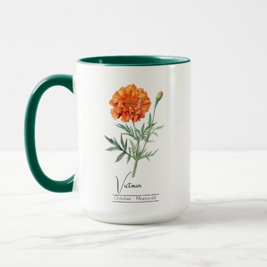Blume Oktober Marigold Tasse (Links)