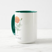 Blume Oktober Marigold Tasse (Vorderseite Links)