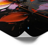 Blume Ölgemälde (fett, texturiert) Poster (Ecke)