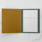 Blume Olive Green Yellow Elegant Einfach gut mache Karte (Innenseite)